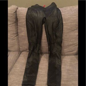 Spanx Faux-Leather Moto Leggings